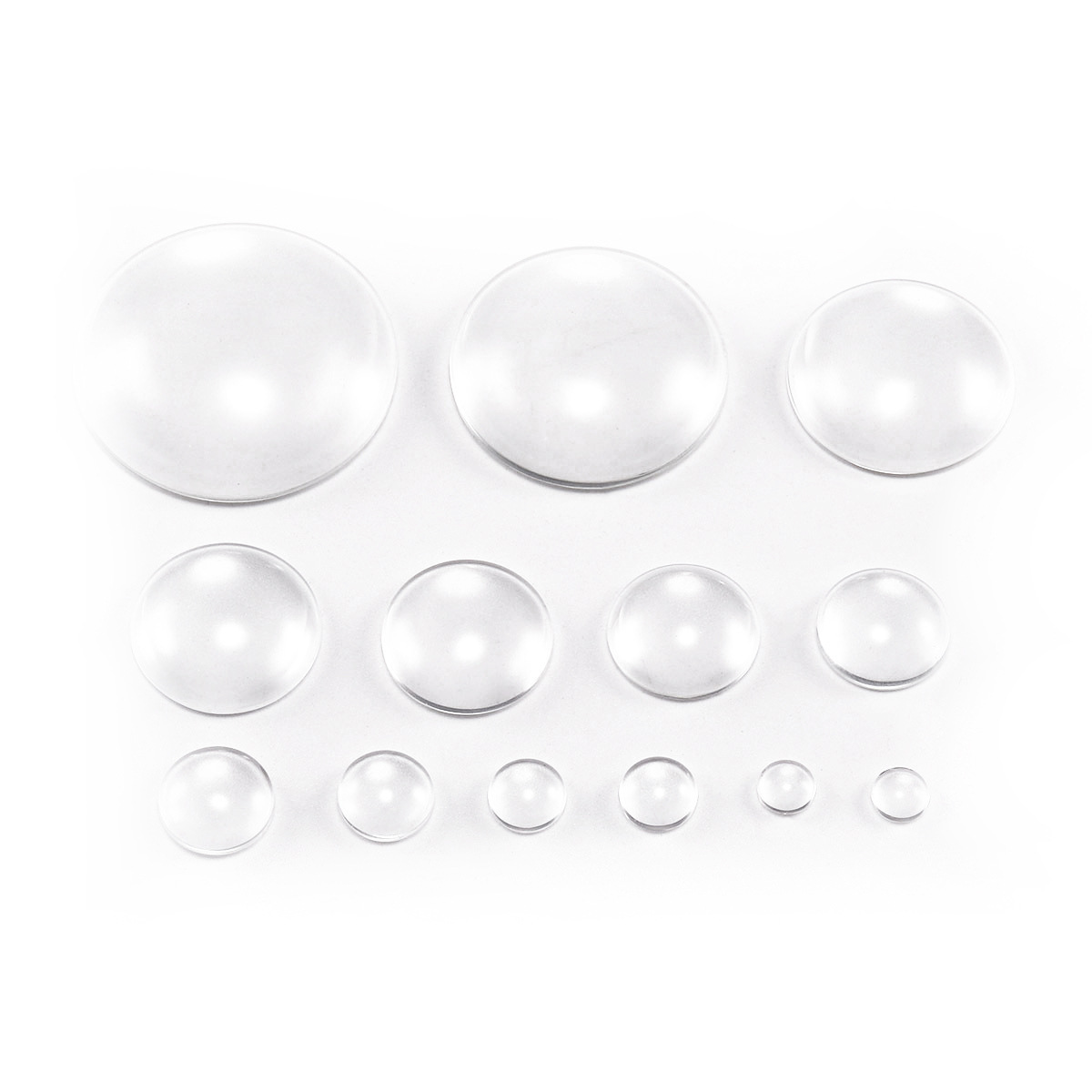 30PCS Clear Glass Cabochons 1 Inch Dome Tile Clear Glass Pebbles  Non-Calibrated Round Gems for Crafts Cameo Pendants Photo Jewelry Rings  Necklaces 1 inch/ 25mm
