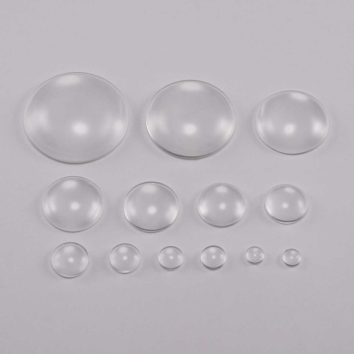 30PCS Clear Glass Cabochons 1 Inch Dome Tile Clear Glass Pebbles  Non-Calibrated Round Gems for Crafts, Cameo Pendants, Photo Jewelry, Rings,  Necklaces