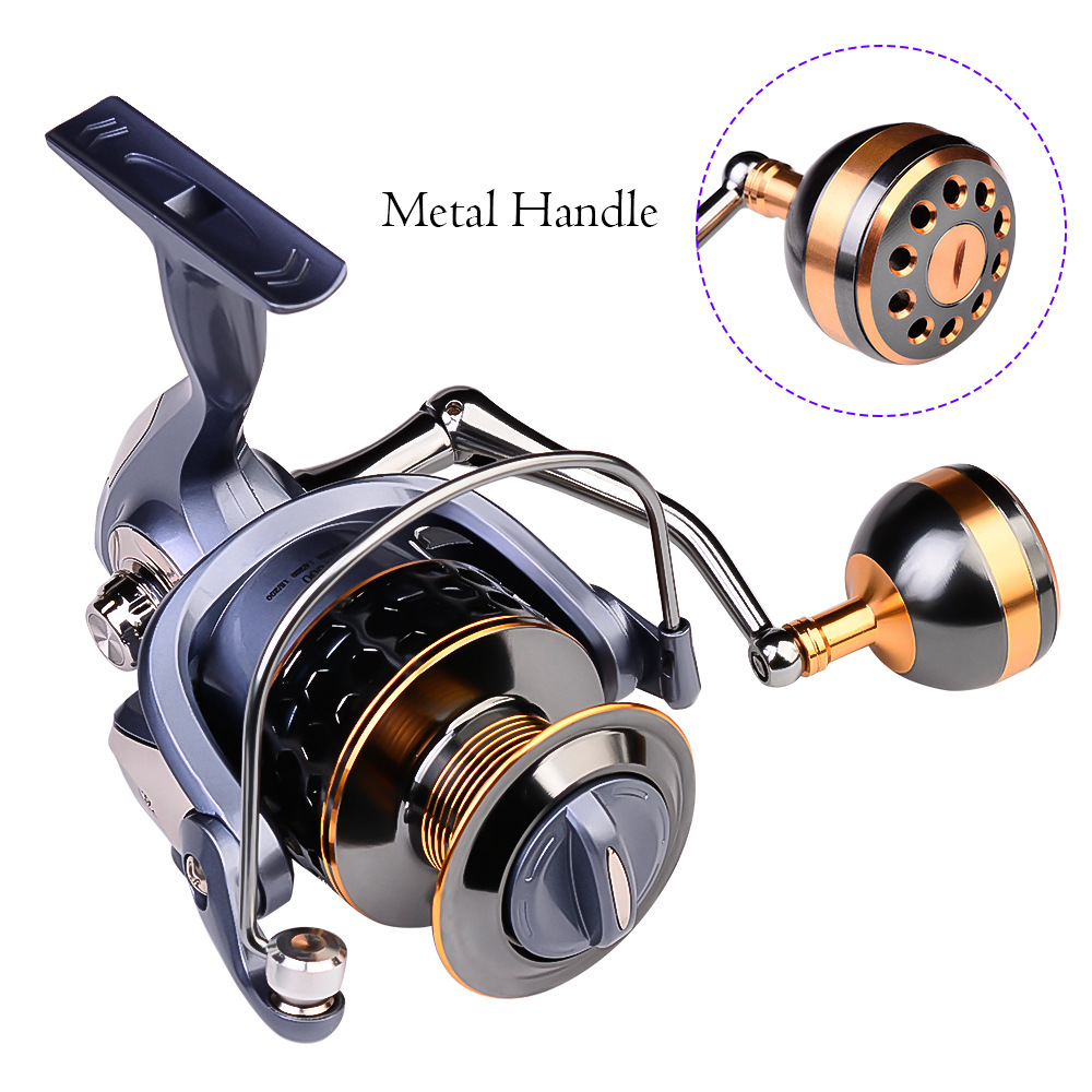 LHLLHL Special Long-Throwing Oblique Mouth Non-Clearance Fishing Reel，  Metal Spool Spinning Wheel Double Line Fishing Reel Fishing Tool