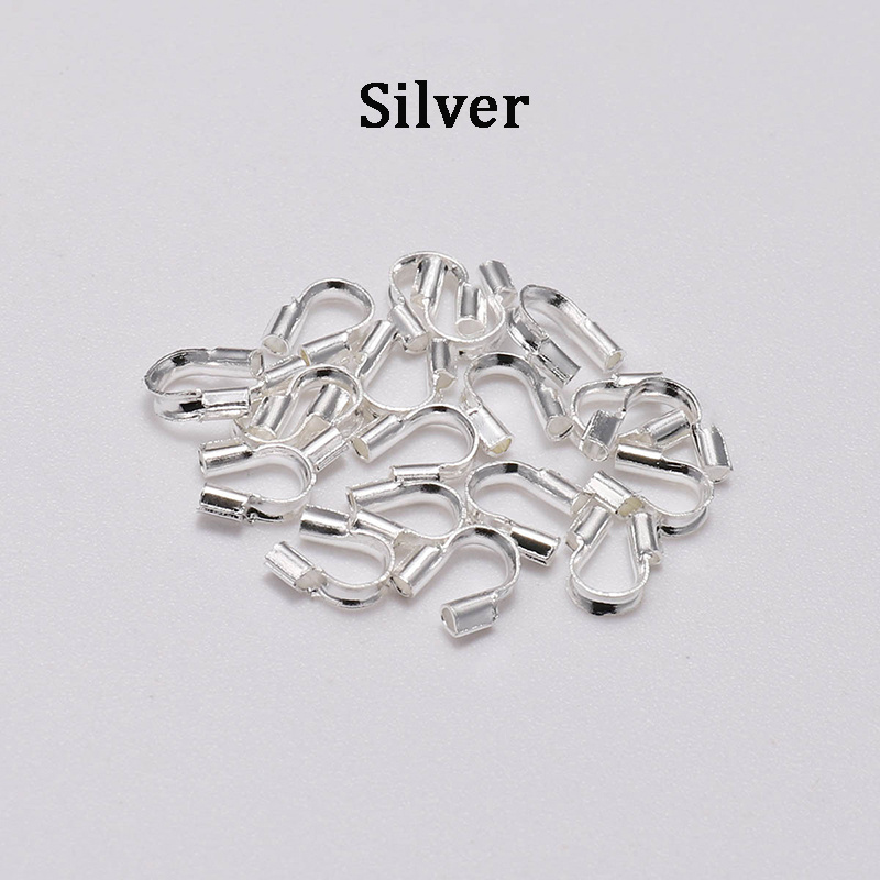 100Pcs Wire Guards Loops Wire Cable Protector for Jewelry Making