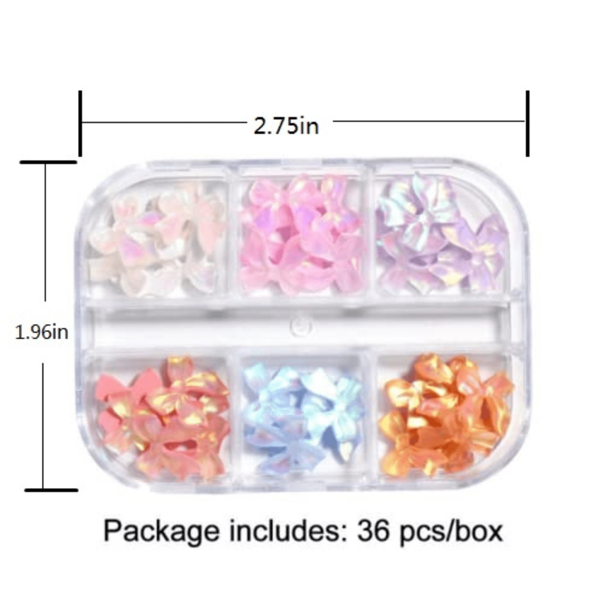 Extra Large Bow with Rhinestones 3D Nail Charms (5 Pieces) – The Additude  Shop