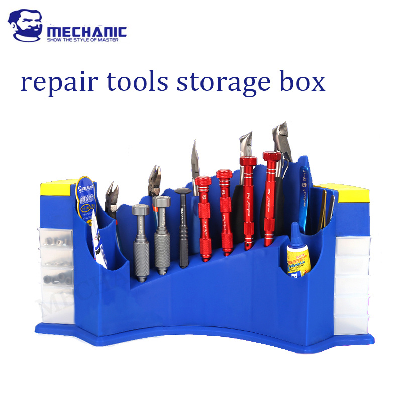 MECHANIC MT-BR10 Storage Box, Desktop Parts Maintenance Tool Organizer For  Mobile Phone Repair Screwdriver/Tweezers Storage