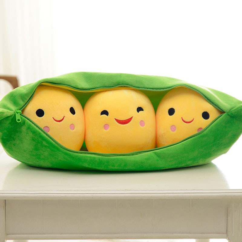 1pc 9 8inch Cute Bean Pea Shape Plush Toy Creative Holiday Gift Can Be ...