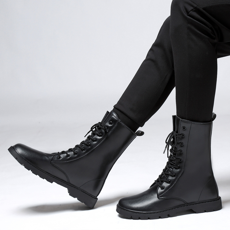 Men's Combat Boots Waterproof Non Slip Lace Up Boots