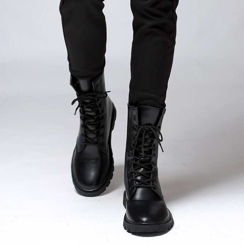 Men's Combat Boots Waterproof Non Slip Lace Up Boots
