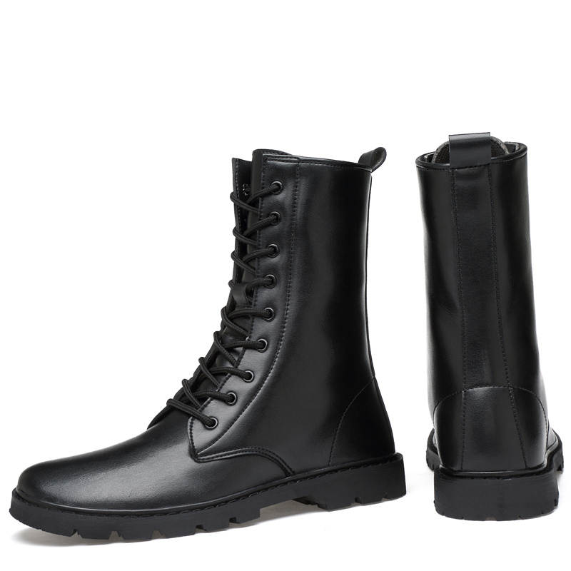 Men's Combat Boots Waterproof Non Slip Lace Up Boots