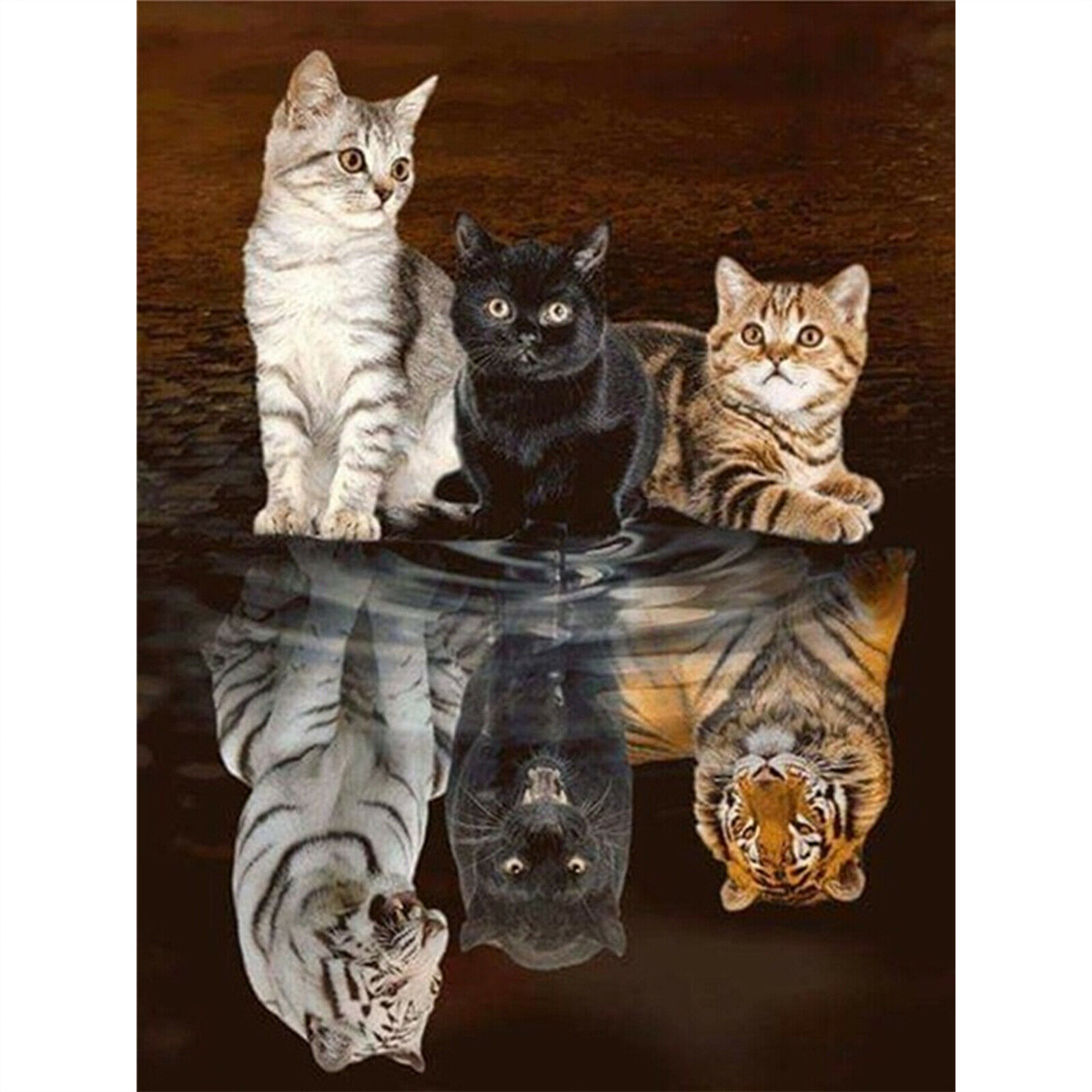Diamond Painting Steampunk Cat Picture Of Rhinestone - Temu