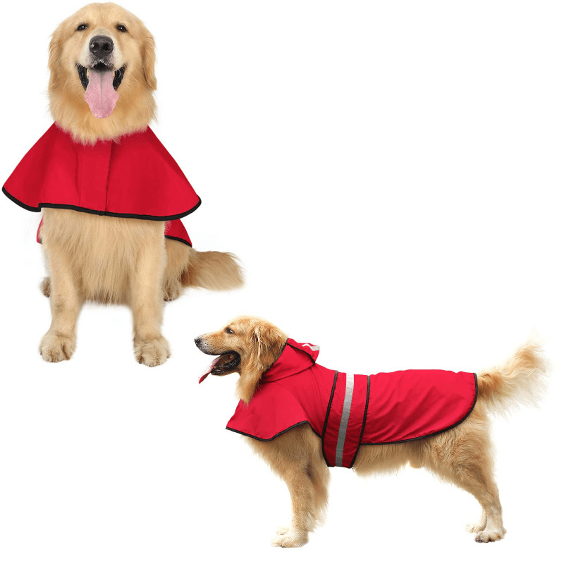 Haustier-Regenmantel, große Hunde-Regenjacke, Hunde-Regenmantel mit Kapuze  für große Hunde