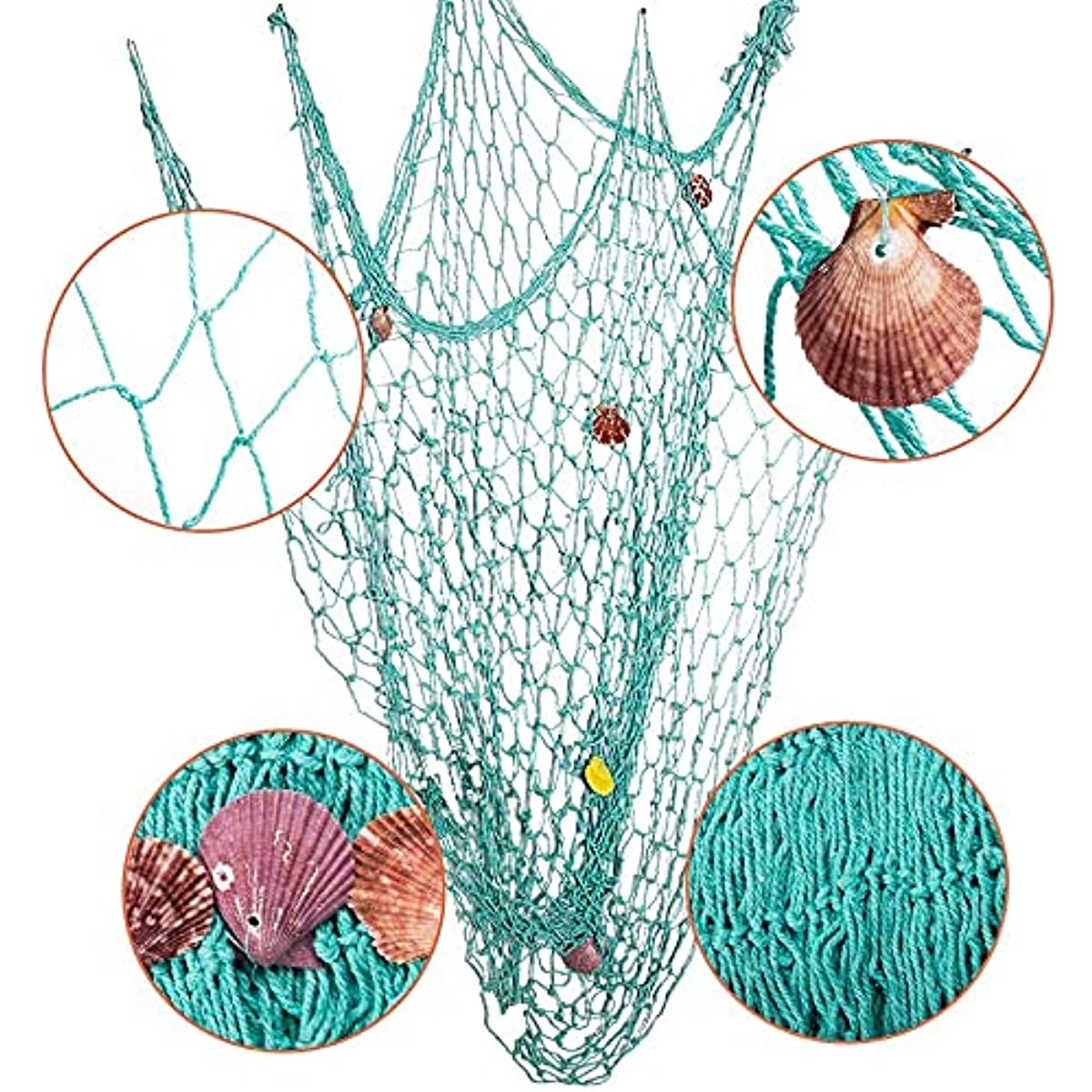  Decorative Fish Net, CHICIEVE White Ocean Fish Net Decor for  Home Kid's Room Party Wall Ornaments : Home & Kitchen
