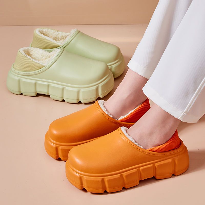 Women's Waterproof House Shoes Warm Plush Lined Non Slip - Temu
