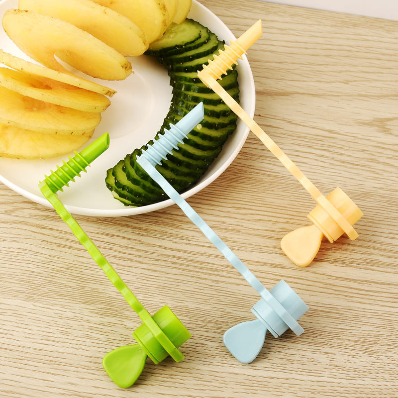 Spiral Slicing Knife For Fruits And Vegetables Effortlessly - Temu