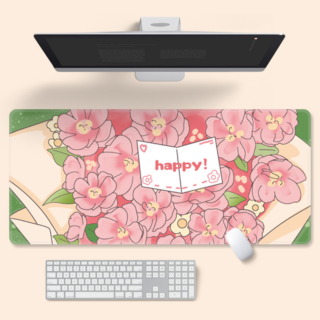Tapis de souris noir tapis de souris fleur de cerisier tapis de bureau  coussin Sakura rose clavier tapis de Table d'ordinateur d¿¿cor ¿¿ la maison  accessoires de bureau