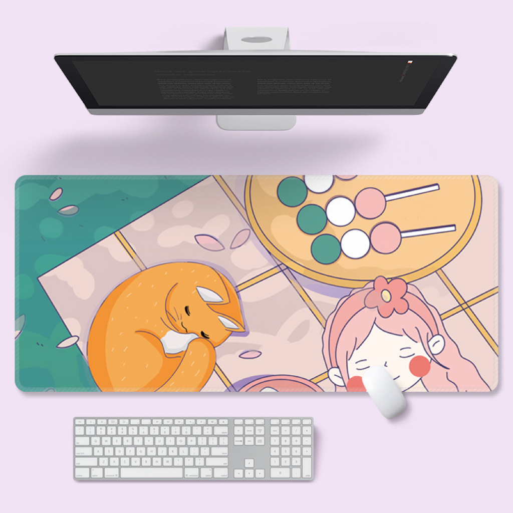 Tapis de souris rose Cherry Flower 1000x500, accessoire de jeu pour  ordinateur, bureau, Kawaii