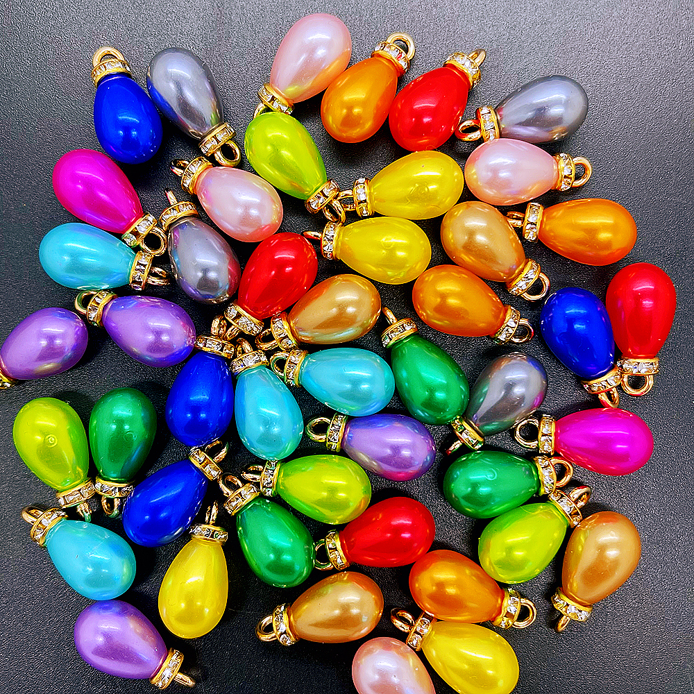 China Factory Dangle Earrings, with Acrylic Imitation Pearl Beads
