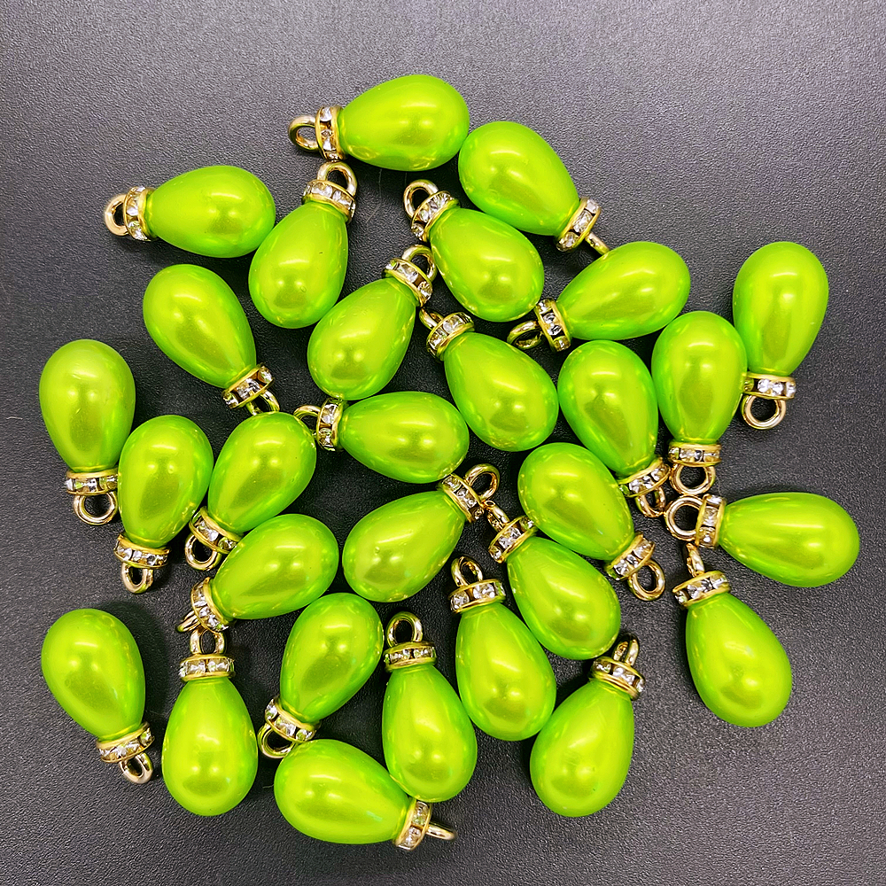 50pcs Transparent Acrylic Teardrop Beads For DIY Craft Jewelry Making  14.5x9.5mm