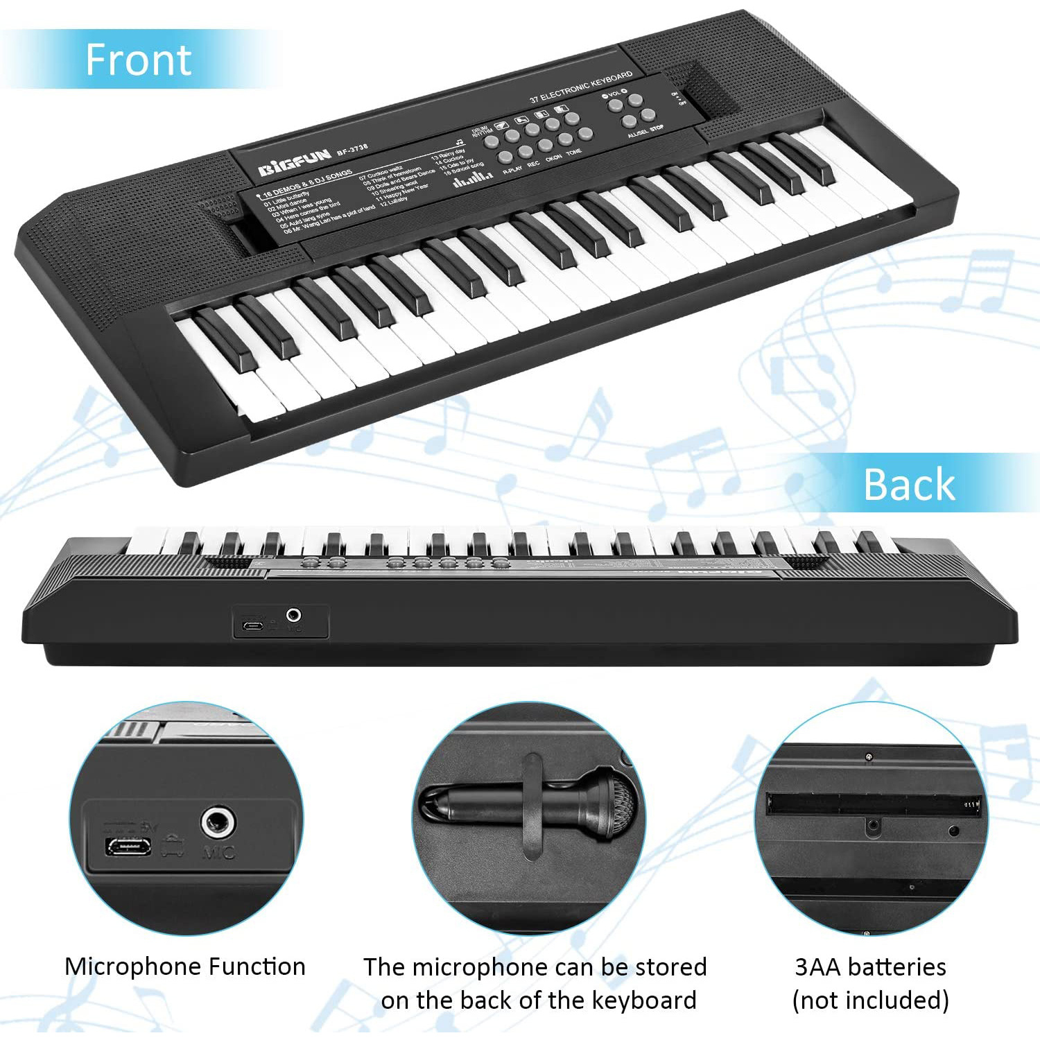 Piano électronique avec micro pour enfant • Enfant World