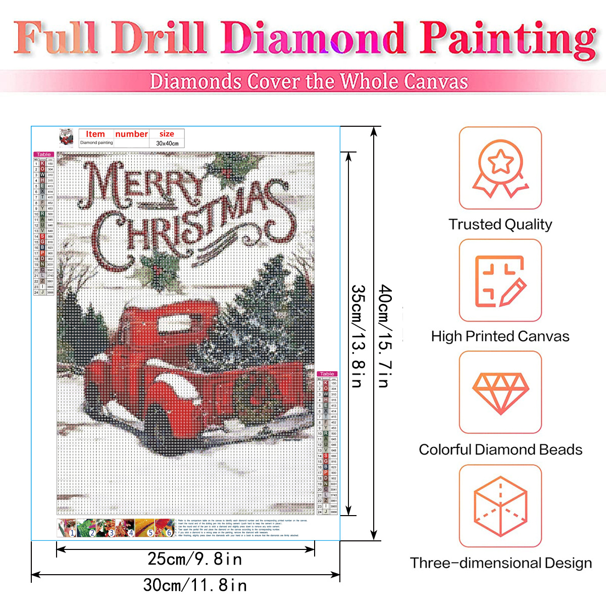 #1 DIY Diamond Art Painting Kit - Christmas Village | Diamond Painting Kit | Diamond Art Kits for Adults | Diamond Art Club