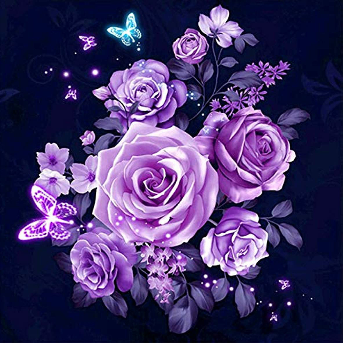 Rose Flower Diamond Painting Kit 5d Diamond Art Set Painting - Temu