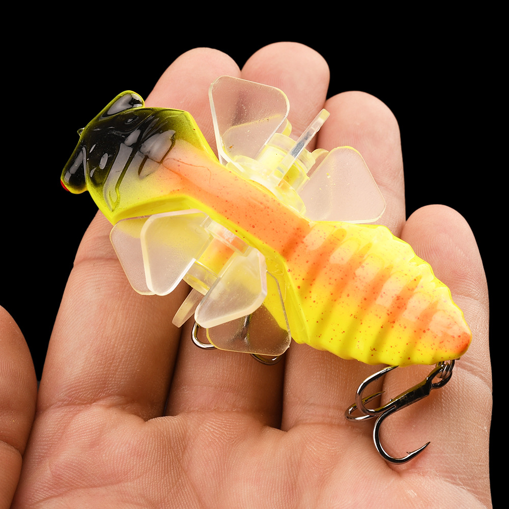  FishingPepo 5Pcs Topwater Fishing Lures Bionic Cicada Bass Lure  Fishing Wobblers Crankbaits Artificial Hard Plastic Bait with Treble Hook :  Sports & Outdoors