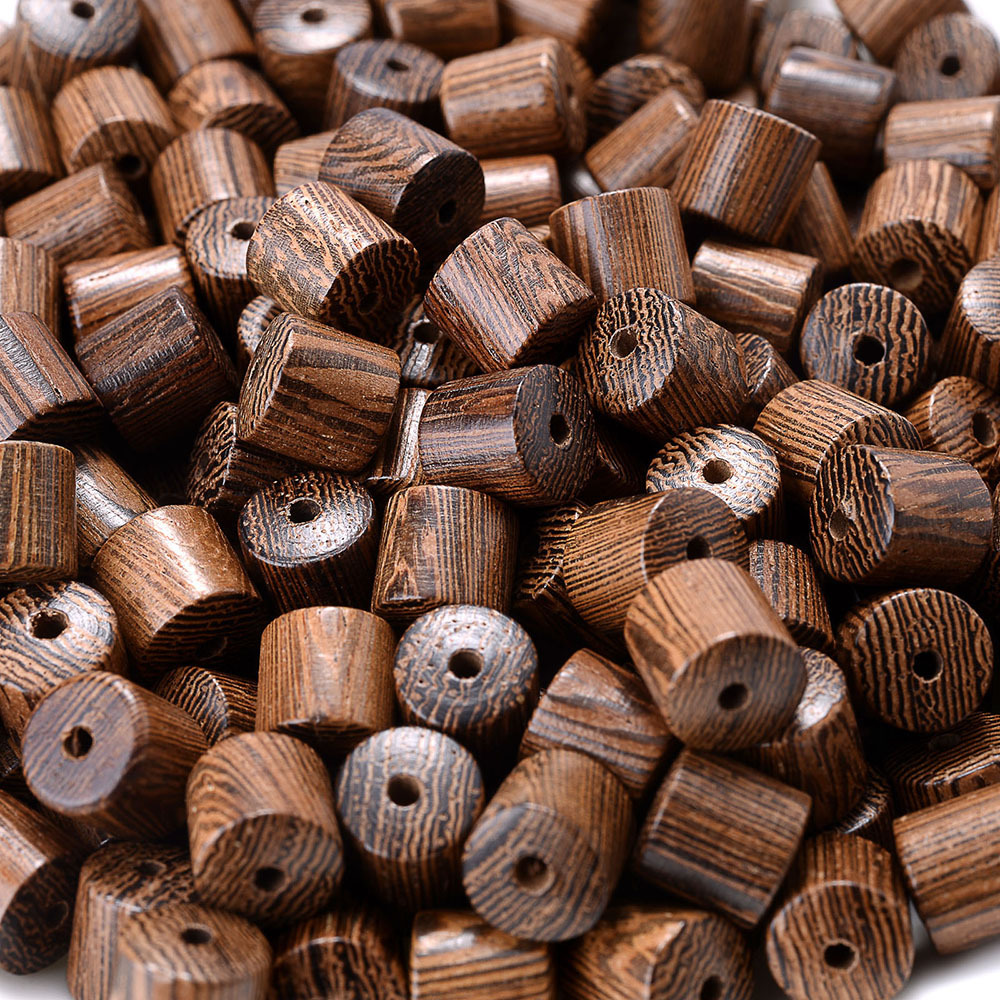 Natural Wooden Cylinder Beads