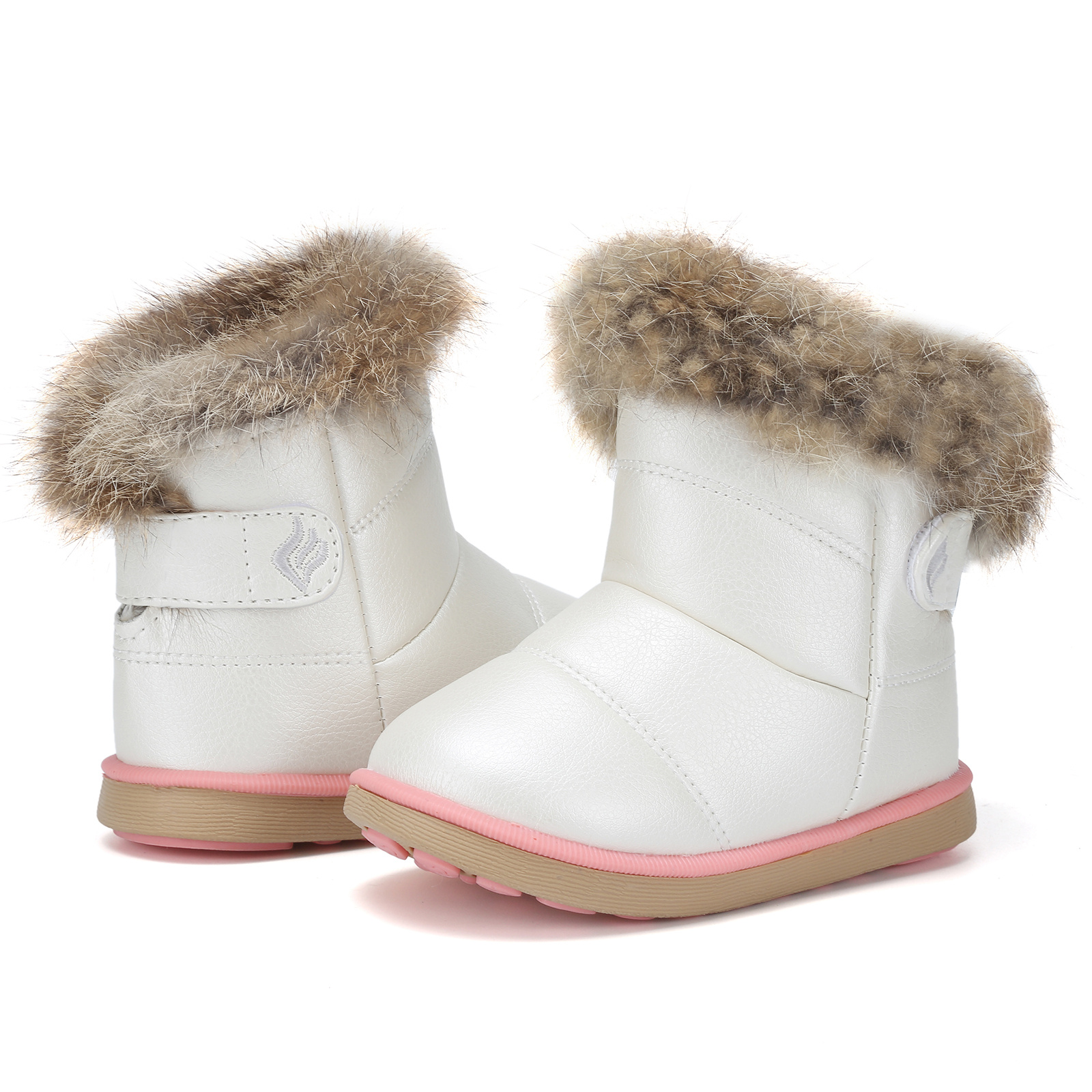 Little girl 2024 fur boots