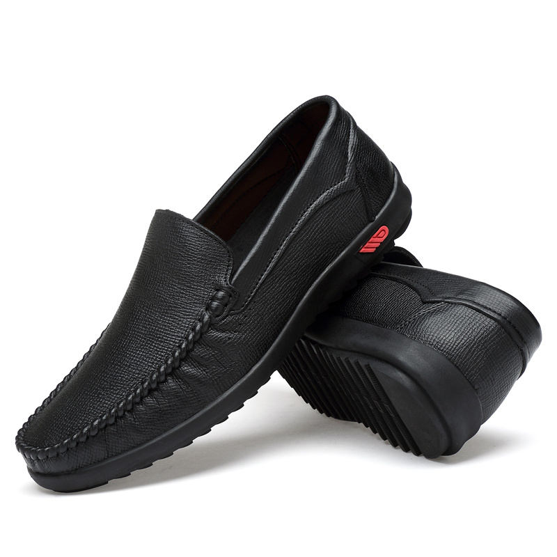 Men's Braided Stitch Loafers - Stylish Slip-On Shoes