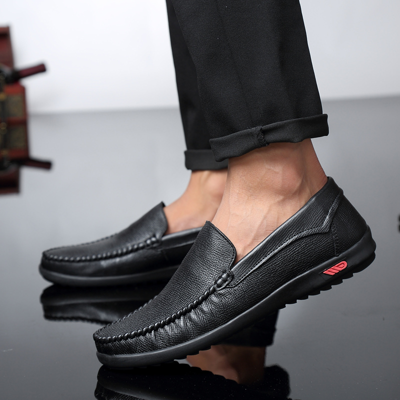 Men's Braided Stitch Loafers - Stylish Slip-On Shoes