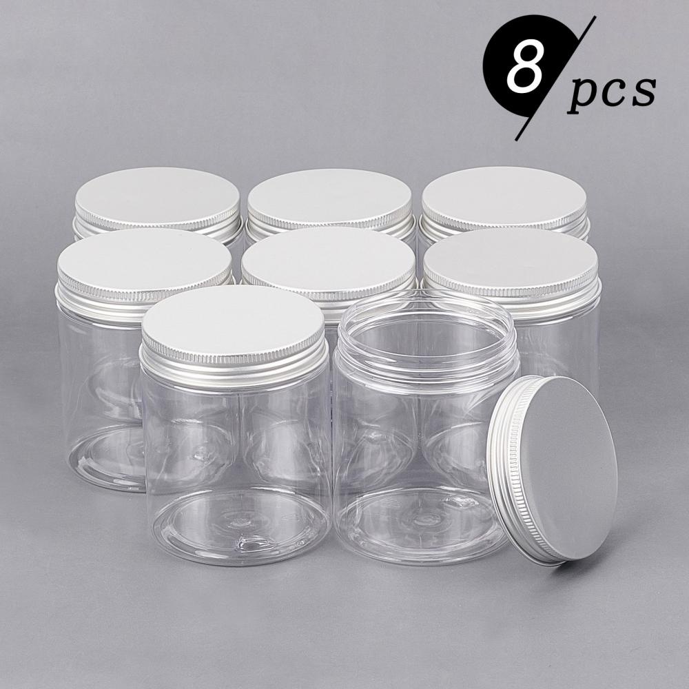 20pcs, 4 Oz Clear Plastic Jars Containers Refillable Plastic Storage  Containers With Screw Round Plastic Jars With Lids Empty Food Jars  Canisters For