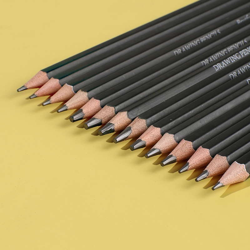 Brutfuner-Crayon de Couleur à l'Huile HB en Bois pour Croquis