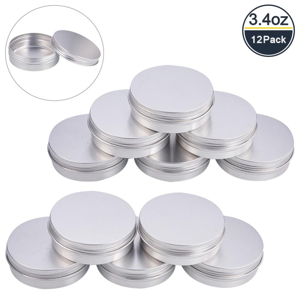 Aluminum Tin Jar 1 Oz Refillable Containers 30ml, Cosmetic small tin,  Aluminum Screw Lid Round Tin