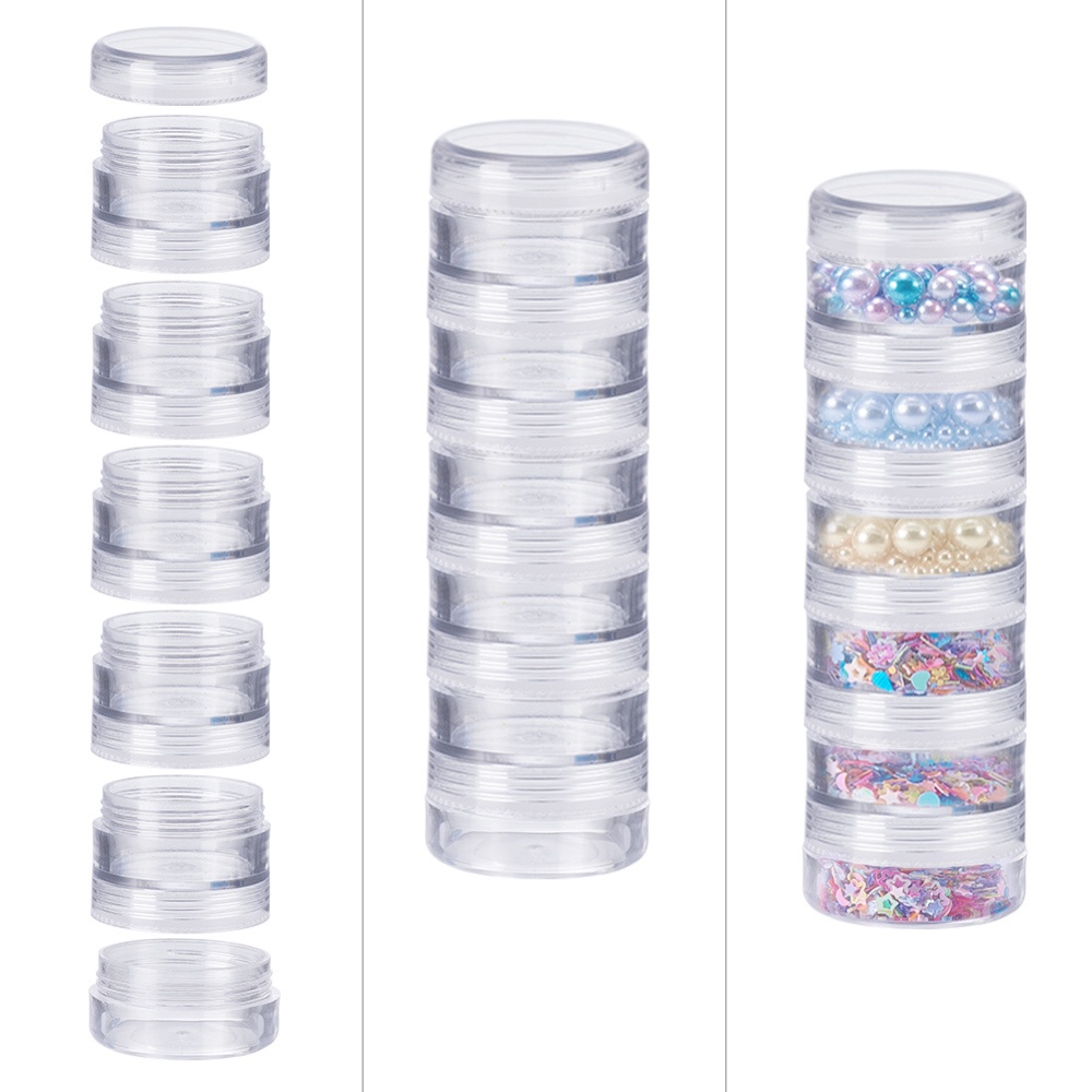 Stackable Plastic Containers Beads Buttons Crafts 5 Column - Temu