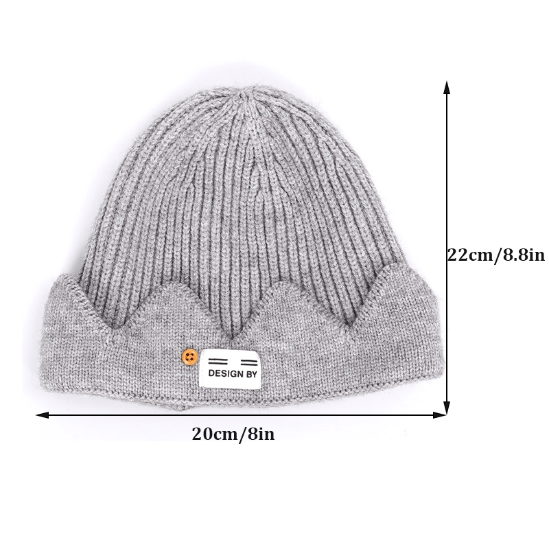 Hip Hop Designer Beanie Hats Crown Wave Brimless Warm Knitted Woolen Hat  Streetwear Winter Accessories - Jewelry & Accessories - Temu