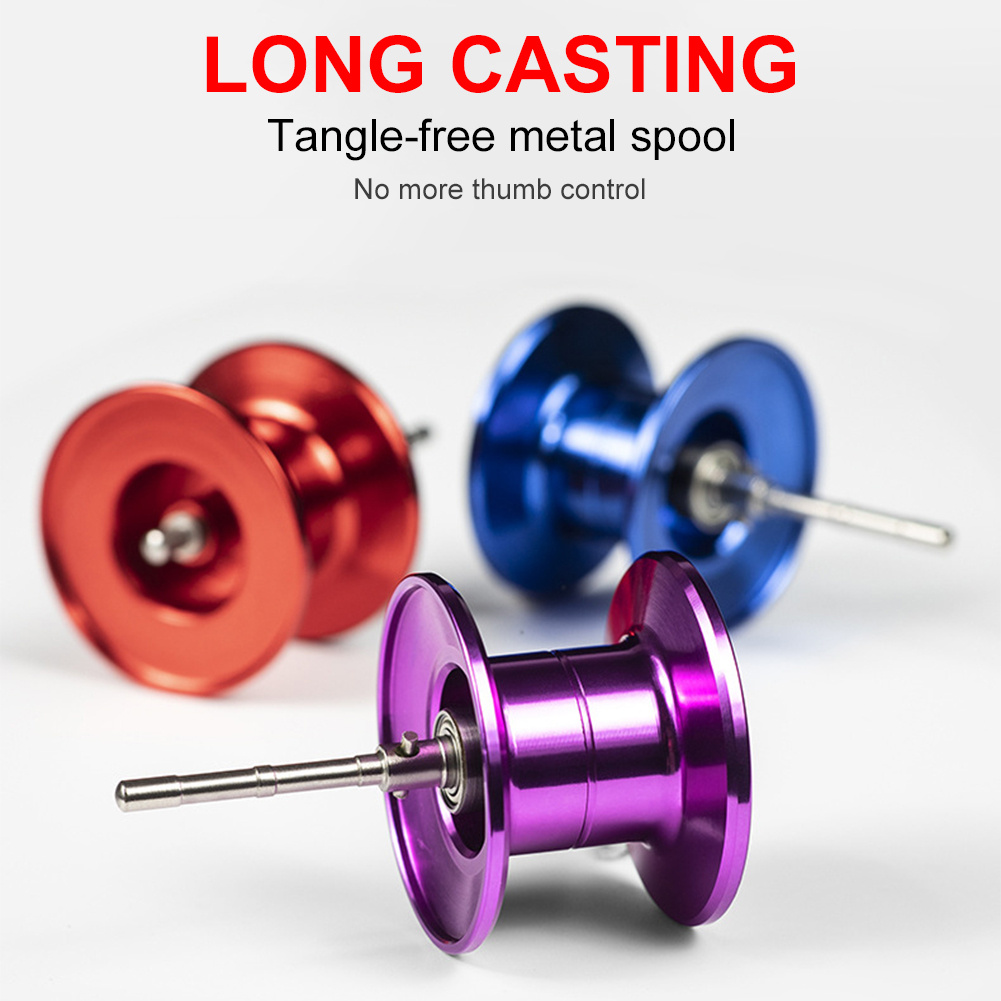 Adoolla Lure Low-Profile Reel, 6.3:1 Gear Ratio Ultra Smooth Baitcaster  Fishing Reel, Long Casting Metal Fishing Baitcasting Reel AC2000 Purple  (Left Hand)