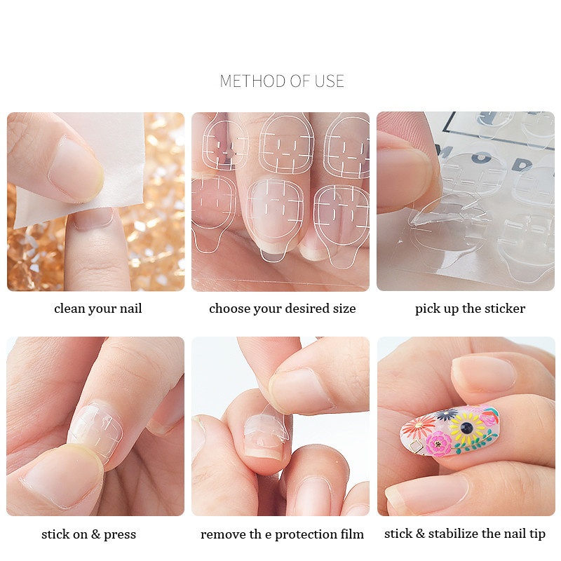 Nail Glue Stickers Double sided Nail Adhesive Tabs Super - Temu