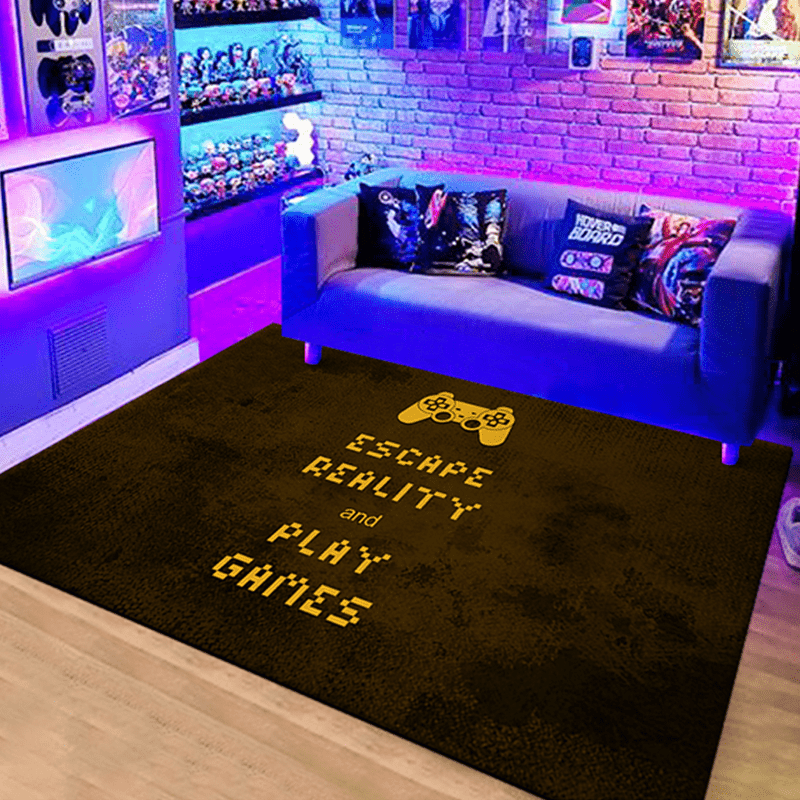 Neon Video Game Floor Mat Large Game Area Rug Gamer Carpet Game Printed  Floor Mat For Living Room Mat Bedroom Mat - Temu