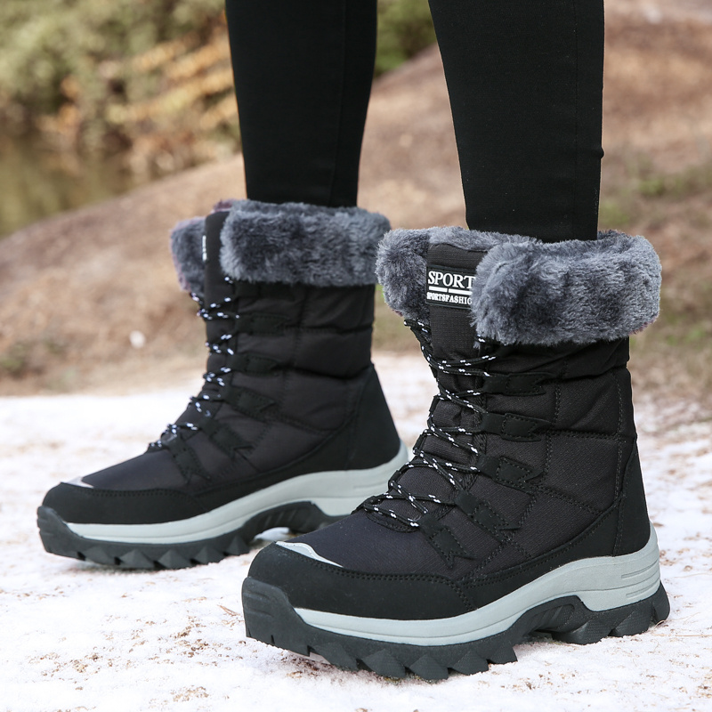 Winter Ladies Shoes 2021 Lace Up Women Sneakers Snow Ankle Boots