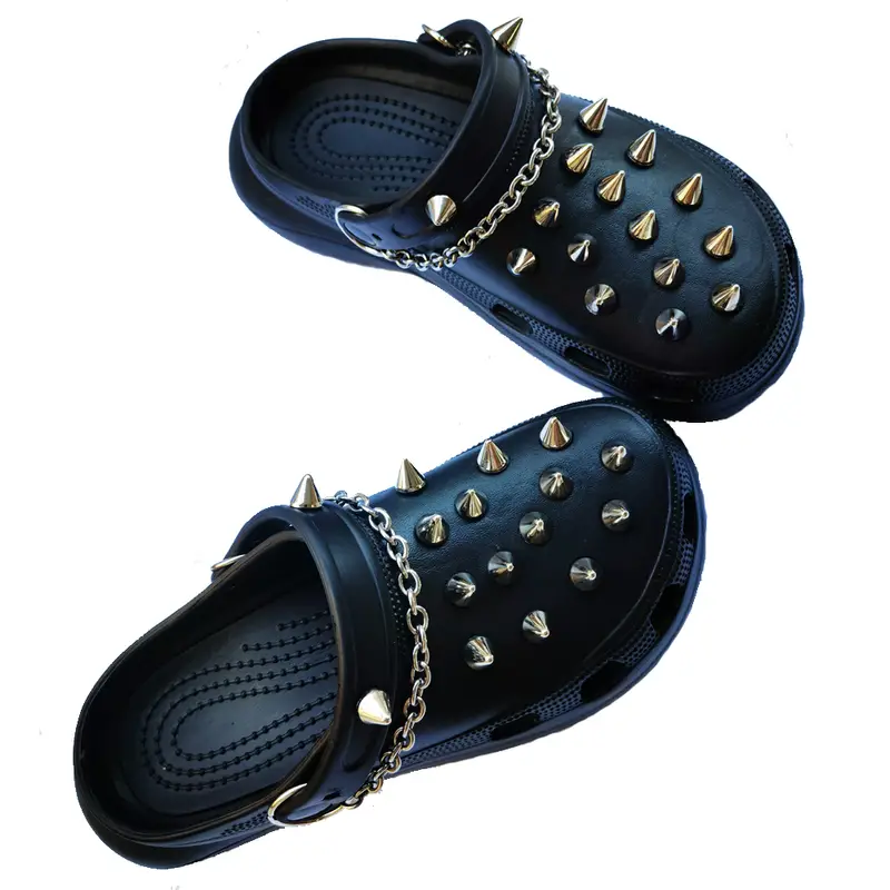 Diy Punk Croc Charms Metal Rivet Shoe Charms For Sandals - Temu