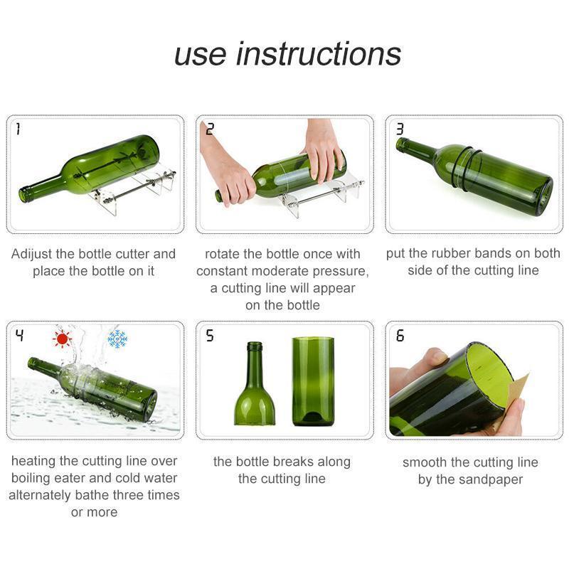 DIY Stainless Steel Glass Bottle Cutter - Art Craft Tool for Cutting Wine  Containers