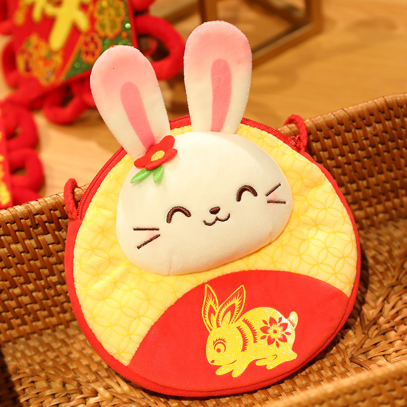 1pc cute rabbit cartoon red envelope lucky bag chinese red packet lucky money chinese new year gift year of the rabbit hong bao happy lunar new year red envelopes chinese lunar new year supplies home decor room decor