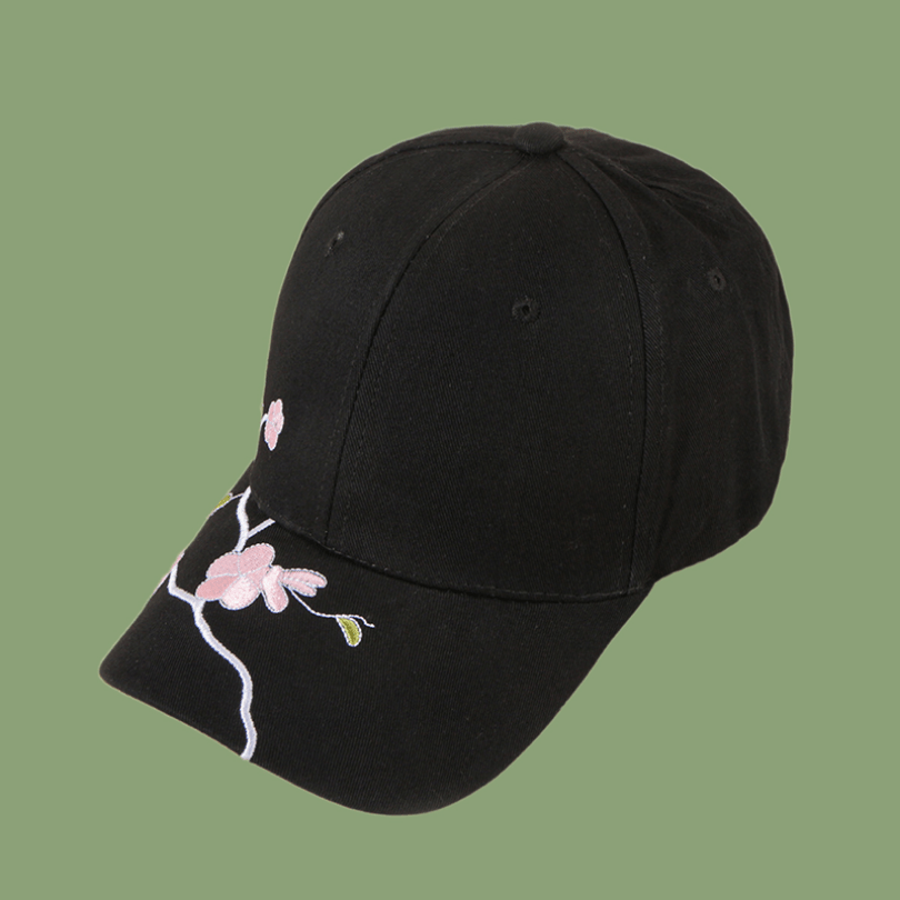 Cherry Blossom Dad Hat, Black