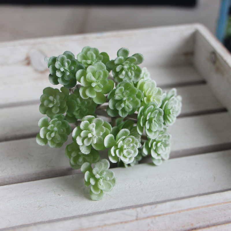 1pc 24-head Artificial Succulent Plant For Diy Flower Arrangements And Home Decor - Realistic Potted Greenery For Weddings And Engagements