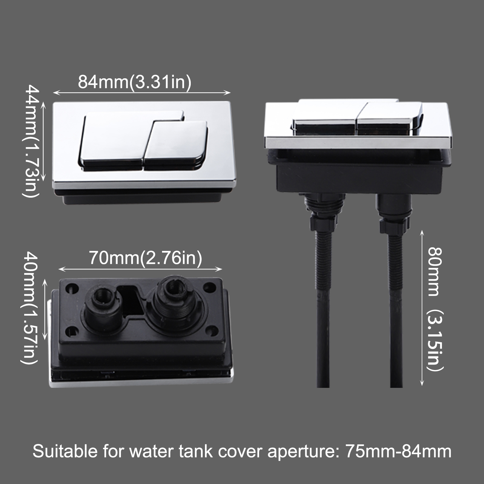 Toilet Tank Dual Flush Button Replacement Push Button Toilet - Temu