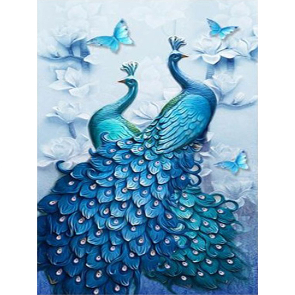 DIY Blue Feather Peacock Diamond Painting Diamond Embroidery Home  Decoration