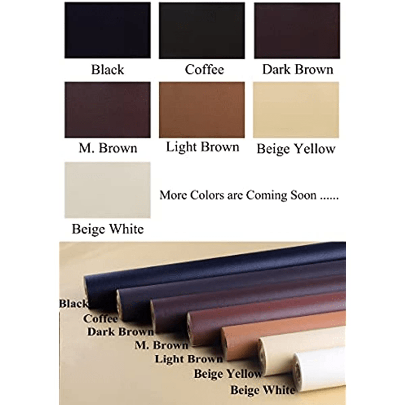 KJML DIY Leather Repair Patch for Couches 17X55inch Large Self-Adhesive Refinisher Cuttable Reupholster Tape Patches Kit for Couch Car SEATS Furniture