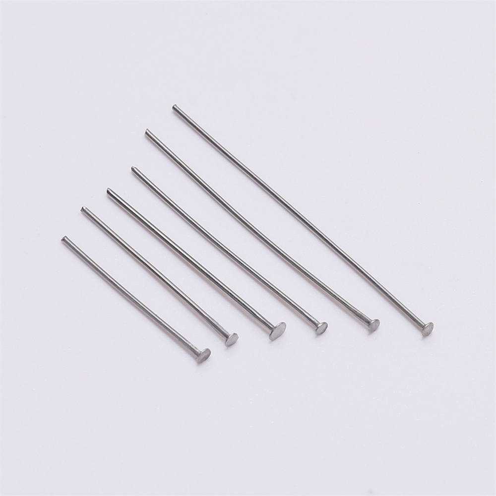 100pcs 20-50mm Stainless Steel T Shape Flat Head Pins for DIY Jewelry  Making Head Pins Needlework Components Wholesale