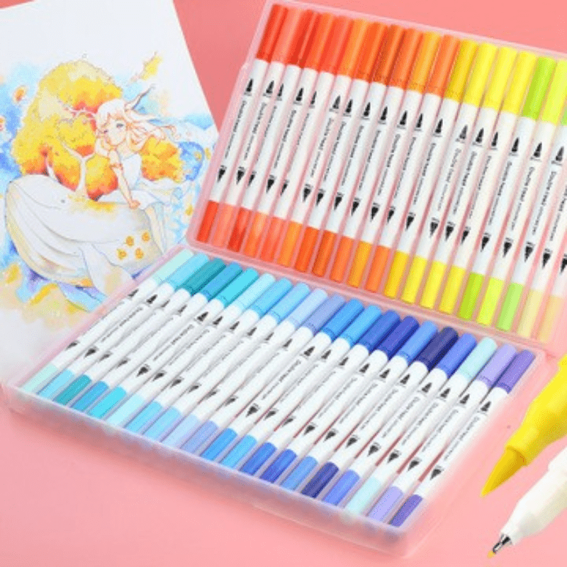 Marker Set 120/60/48/40/30/24/18/2/1 Colors Water Color Pen Painting  Pencils Pen Brush Markers For Kids Art Supplies School Washable