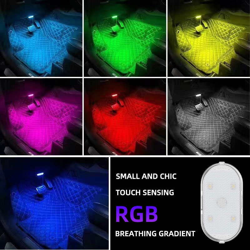 1/4x Car USB Rechargeable LED Touch Light Wireless Roof Reading Mini Night  Lamp