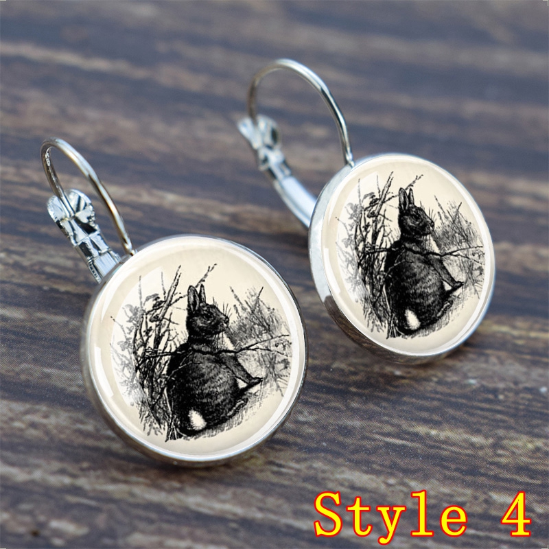 Glass clearance dome earrings