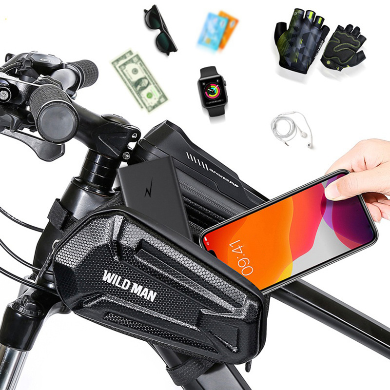 WILD MAN – sac de vélo étanche avec coque rigide en EVA, pour guidon, écran  tactile, téléphone, accessoires vtt - AliExpress