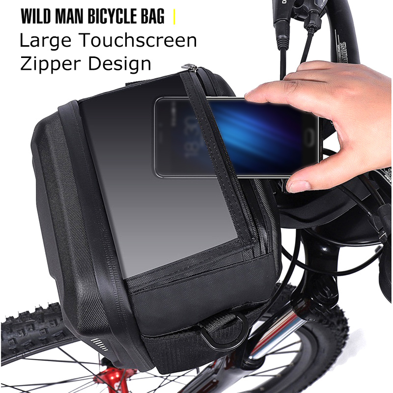 Sacoche de guidon vélo étui de téléphone transparent 4,7-6,7 pouces,  étanche Wildman X1 1 L - Sacoches de guidon - Bagagerie - Equipements